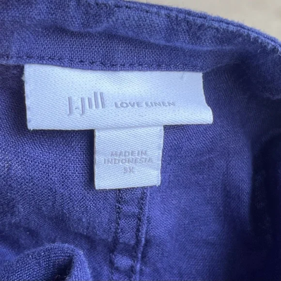 Women’s Linen  Purple Shirt - Picture 4 of 5